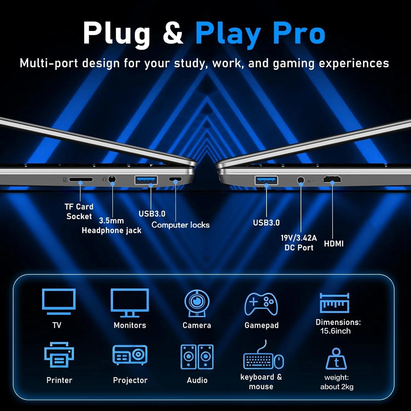 15.6" Gaming Laptop - Intel Core i9-10980HK, 16GB DDR4, 1TB SSD, Windows 11 Pro, FHD IPS Display