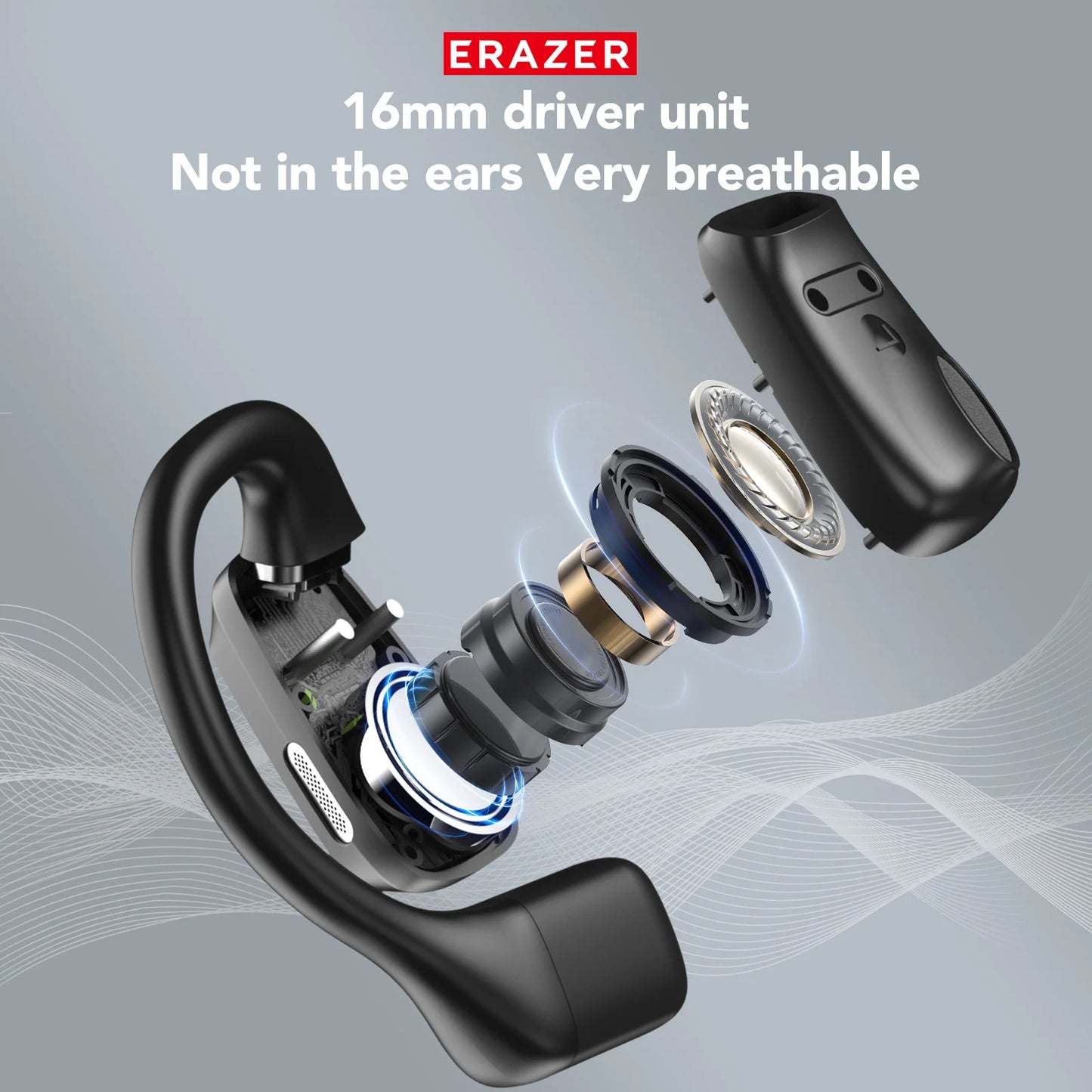 Erazer XP6 AI Bluetooth Earphones - Wireless Sleep & Travel Headset with Translator