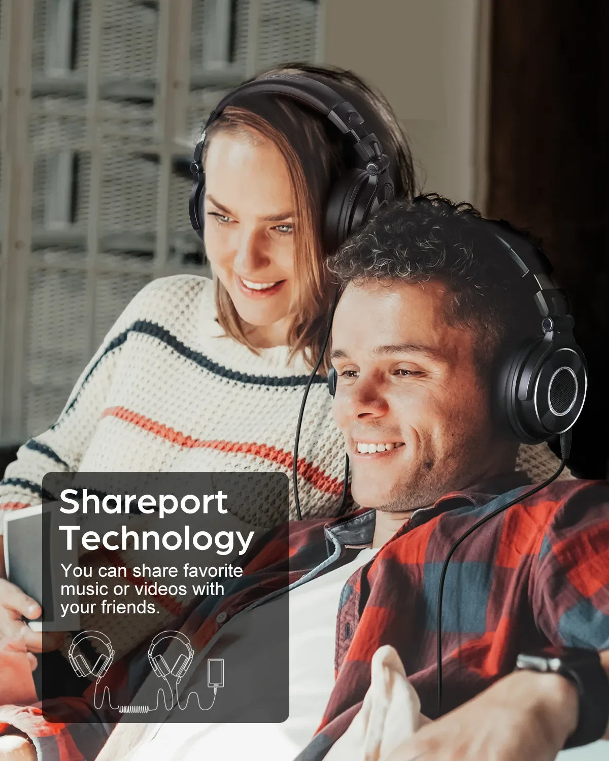 Oneodio Monitor 60 Professional Studio Headphones - Wired HiFi Over-Ear with Hi-Res Audio & Microphone