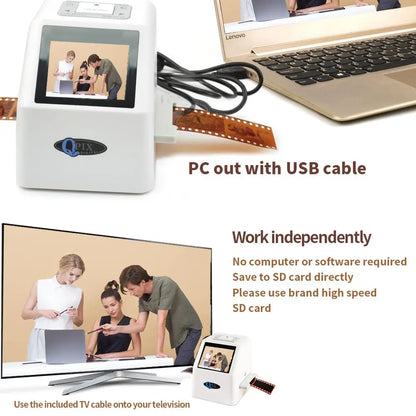 35mm Film Scanner 22MP | Negative Slide Scanner 110 135 126KPK Converter