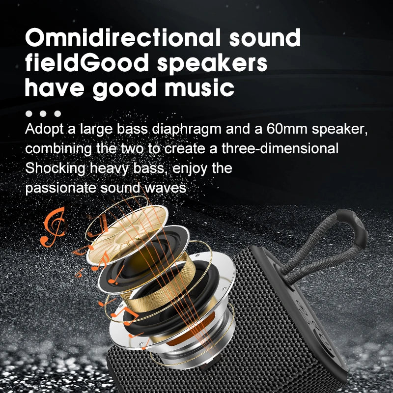 EBS-300 5W Mini Portable Bluetooth Speaker | Fabric Mesh IPX6 Waterproof
