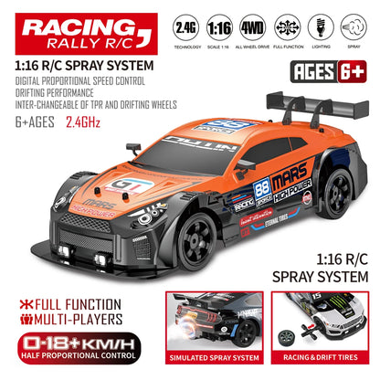 2.4G Drift RC Car 4WD | High Speed with Light and Spray Effects