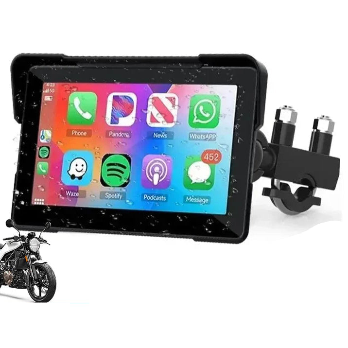 5/7 inch Portable Carplay Motorcycle DVR GPS Navigation IPX7 Waterproof LCD Display For Wireless CarPlay Android Auto