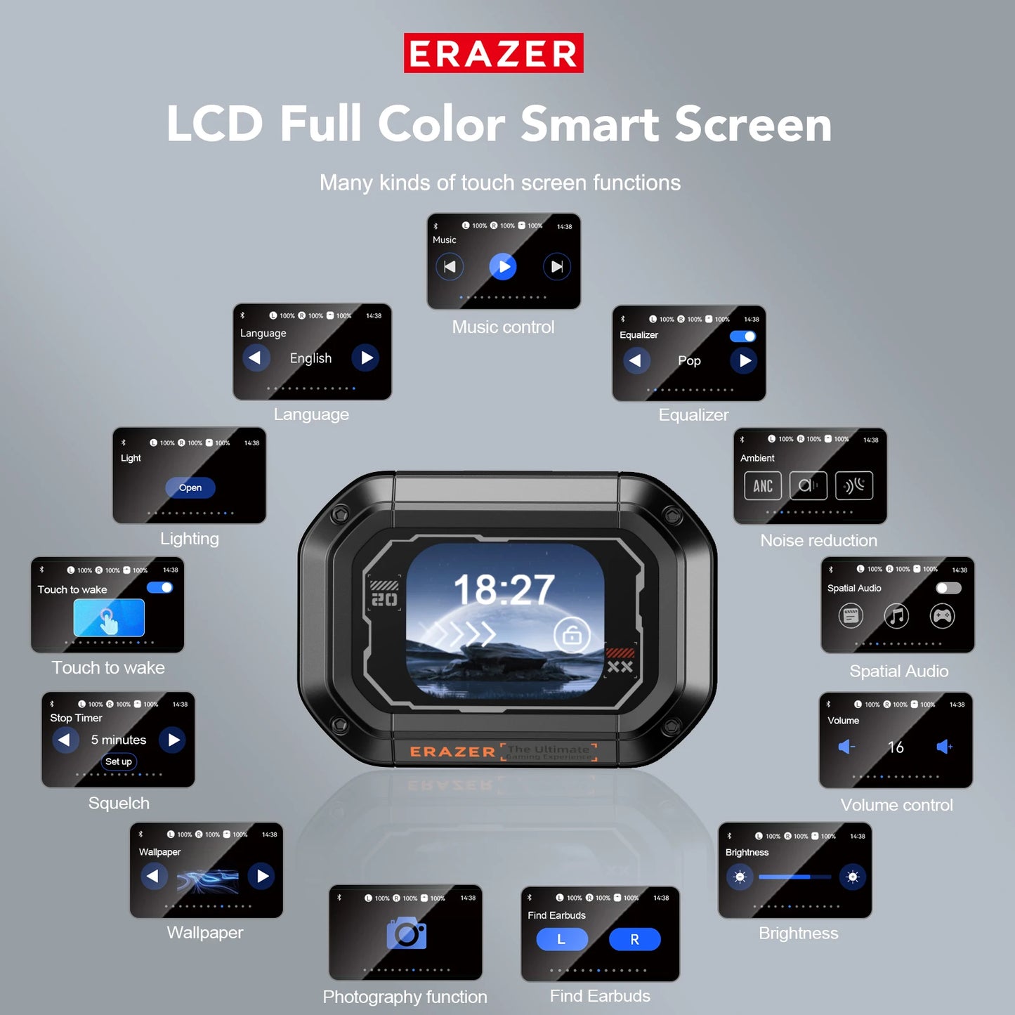 Erazer XP6 AI Bluetooth Earphones - Wireless Sleep & Travel Headset with Translator