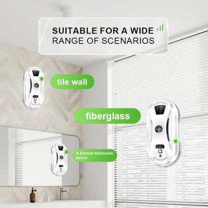 PuRuiKai Automatic Window Cleaning Robot - High Suction, Anti-Fall Safety, Remote Control