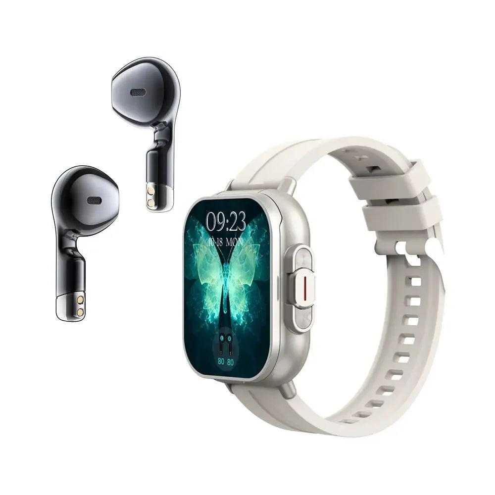 Doogee Smart Watch with TWS Earphones - 2-in-1 Bluetooth Wireless Earbuds & Fitness Tracker with Heart Rate & NFC