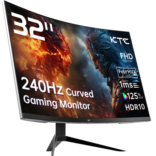 KTC 32 Inch 240Hz Curved Gaming Monitor | 1500R 1080P 1ms FreeSync HDR10