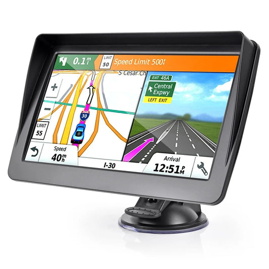 KMDRIVE Car Truck GPS Navigation 7 Inch 256M 16GB Sat Navigator Type-C Charging Port Free Maps