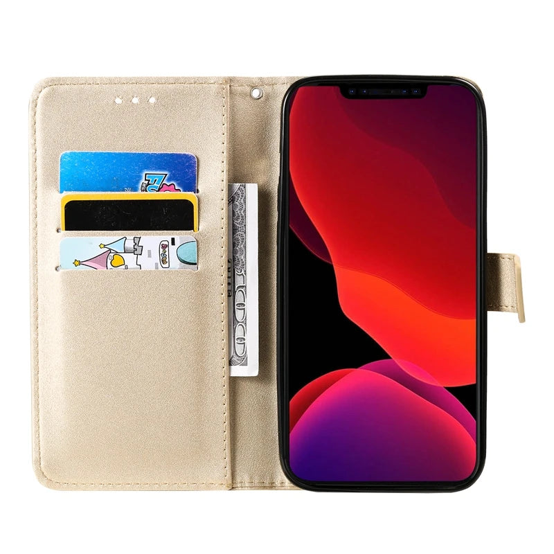 Wallet Solid Flip Leather Cover | iPhone 15 Plus 14 Plus 13 Pro Max
