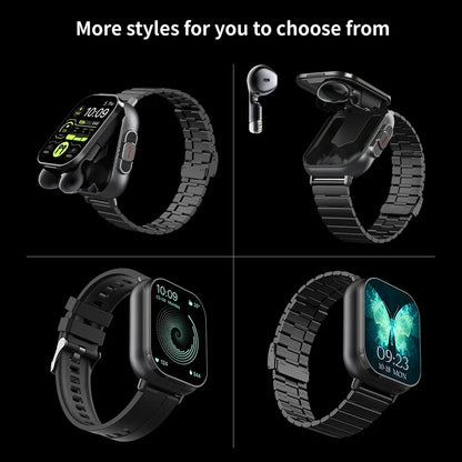 Doogee Smart Watch with TWS Earphones - 2-in-1 Bluetooth Wireless Earbuds & Fitness Tracker with Heart Rate & NFC