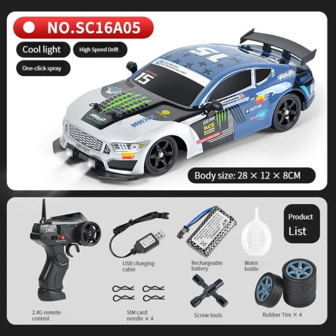 2.4G Drift RC Car 4WD | High Speed with Light and Spray Effects