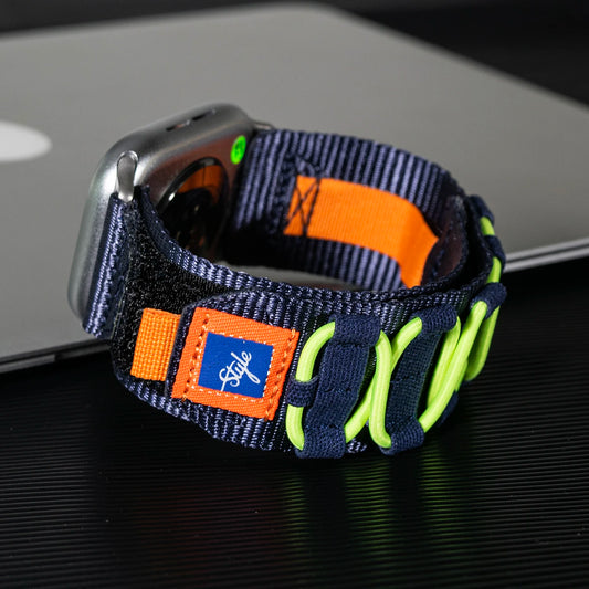 Nylon Tactical Sports Band for Apple Watch Ultra 2/3 Series 9/8/7/6/SE - 42mm 44mm 45mm 49mm Wrist Strap