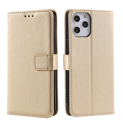 Wallet Solid Flip Leather Cover | iPhone 15 Plus 14 Plus 13 Pro Max