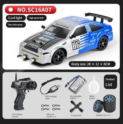 2.4G Drift RC Car 4WD | High Speed with Light and Spray Effects
