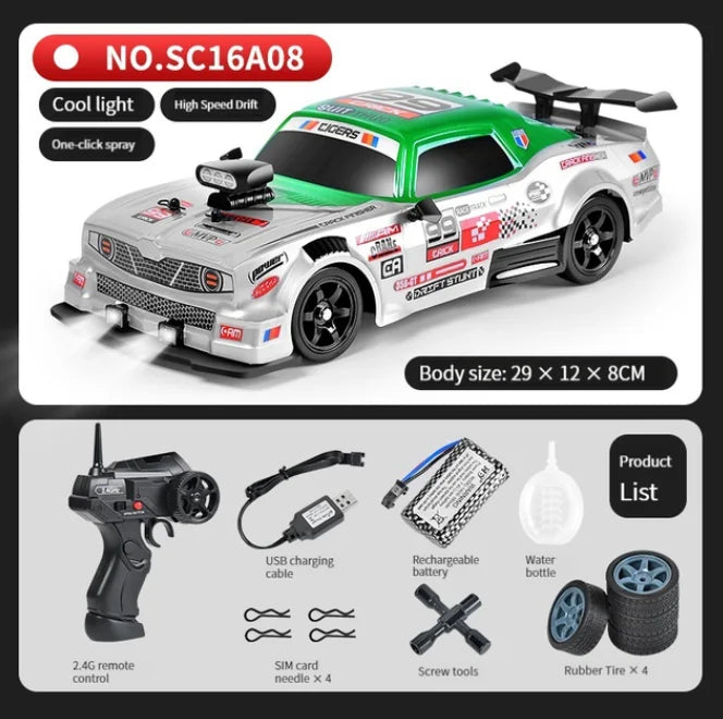 2.4G Drift RC Car 4WD | High Speed with Light and Spray Effects