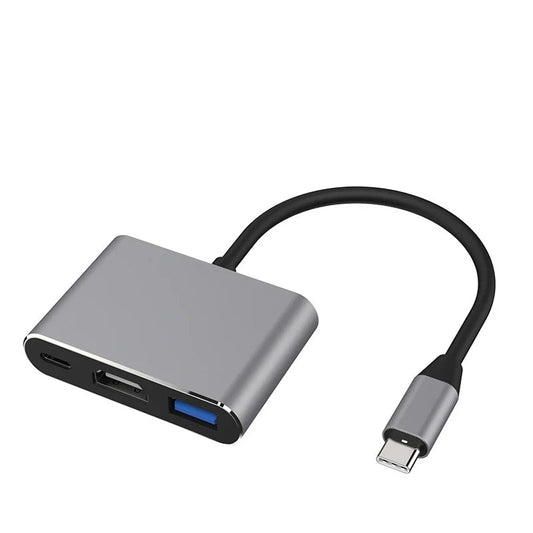 3-in-1 USB-C to HDMI Adapter | Hub with Charging for Samsung Huawei