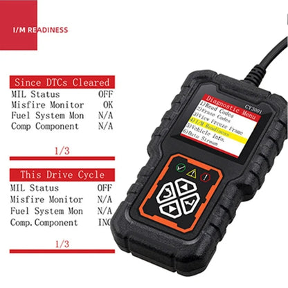 CY3001B OBD2 Scanner - Professional Car Diagnostic Tool with Voltage & Charging System Tester