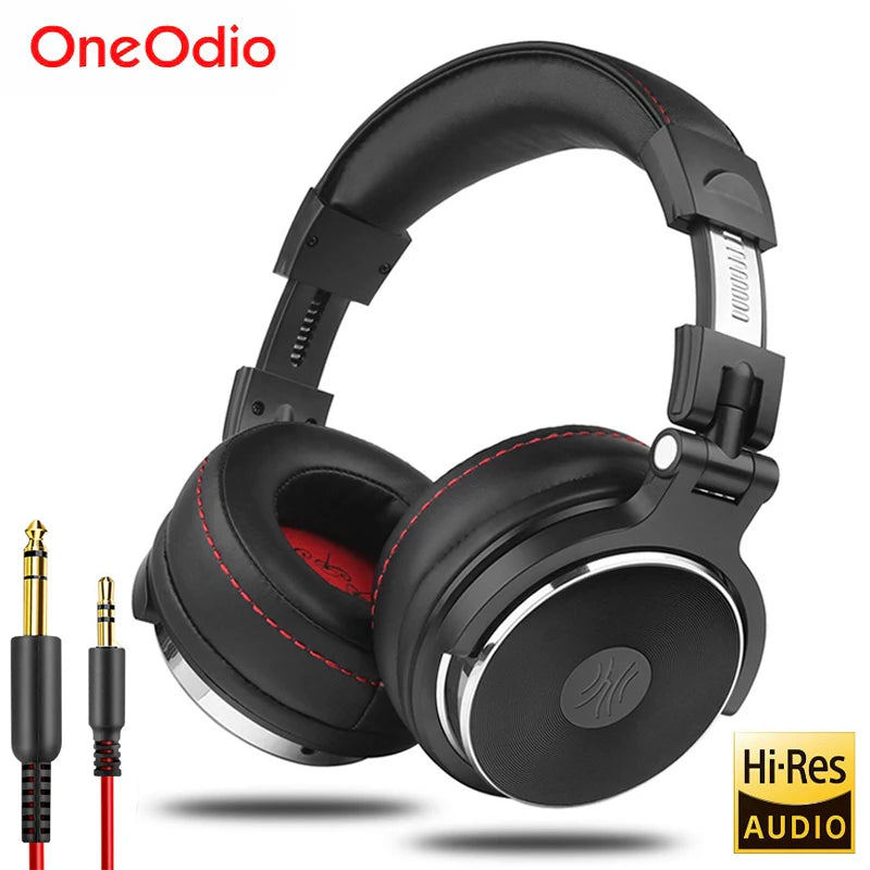 Oneodio Pro 10/30/50 Studio Headphones - Professional DJ Wired Over-Ear with Microphone & Hi-Res Audio