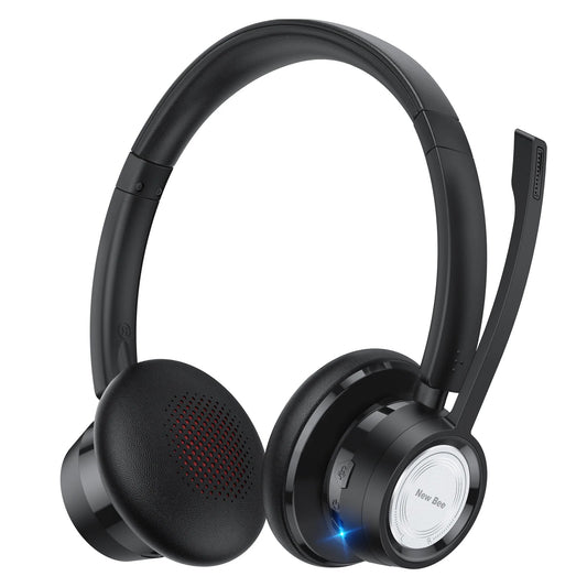 New Bee BH58 Bluetooth Wireless Headphones V5.0 Headset 25 Hrs Play Time with Mic Office Study Foldable Headphones Earphones