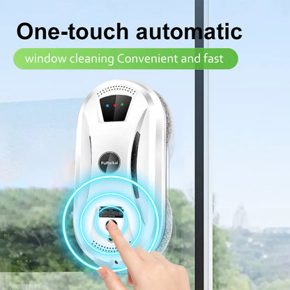PuRuiKai Automatic Window Cleaning Robot - High Suction, Anti-Fall Safety, Remote Control