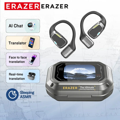 Erazer XP6 AI Bluetooth Earphones - Wireless Sleep & Travel Headset with Translator
