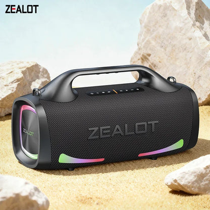 Zealot S79 Portable Party Speaker - Bluetooth 5.2, 24-Hour Playtime with Carry Handle